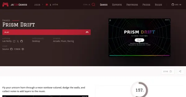 Screenshot of prism drift