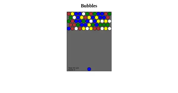Screenshot of js bubble shooter