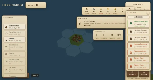 Screenshot of Hexkingdom