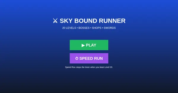 Screenshot of Sky bound Runner
