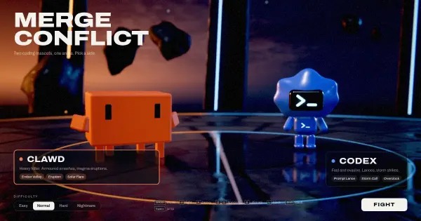 Screenshot of merge conflict