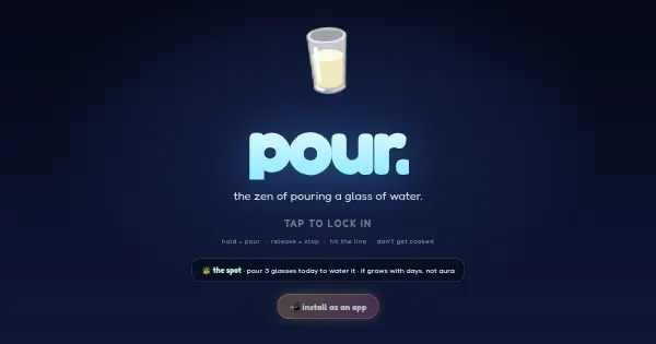 Screenshot of pour