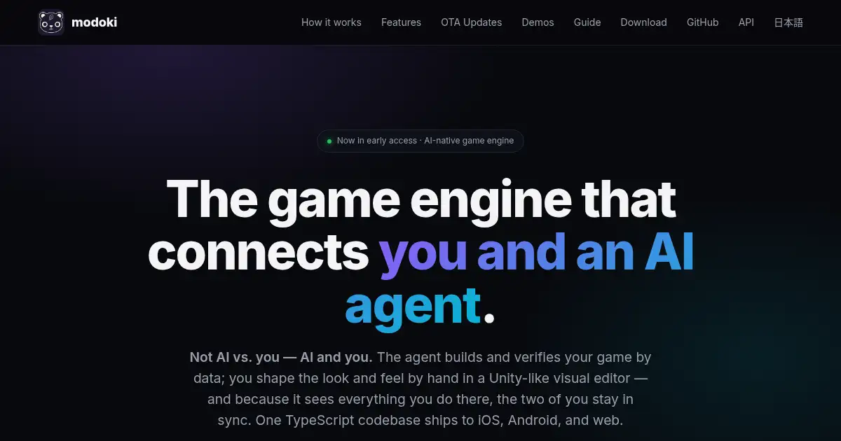 Screenshot of modoki engine