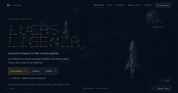 Screenshot of lucas ligenza portfolio