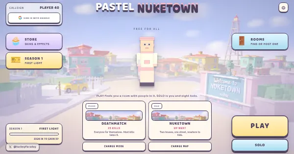 Screenshot of pastel nuketown