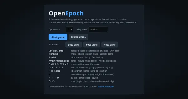 Screenshot of openepoch