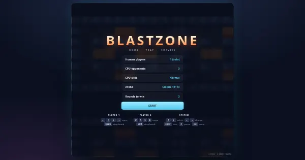 Screenshot of blastzone