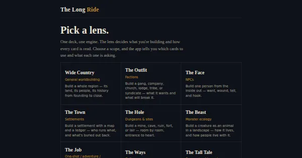 Screenshot of The Long Ride