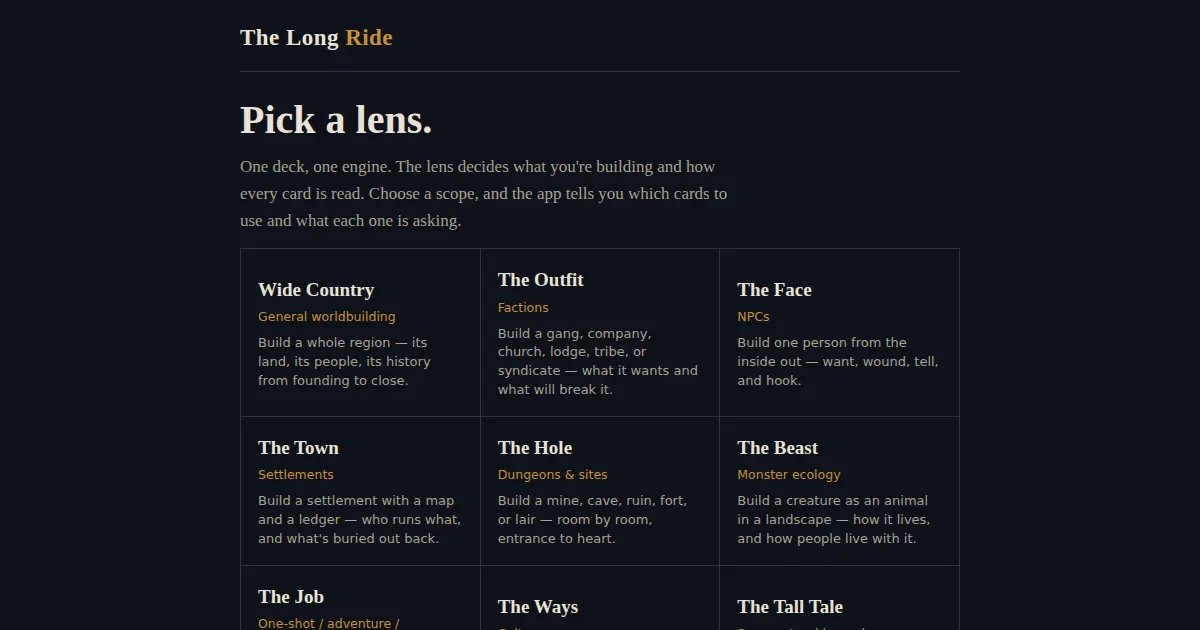 Screenshot of The Long Ride