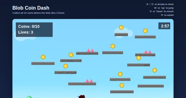 Screenshot of Blob Coin Dash