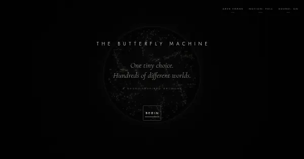 Screenshot of butterfly machine