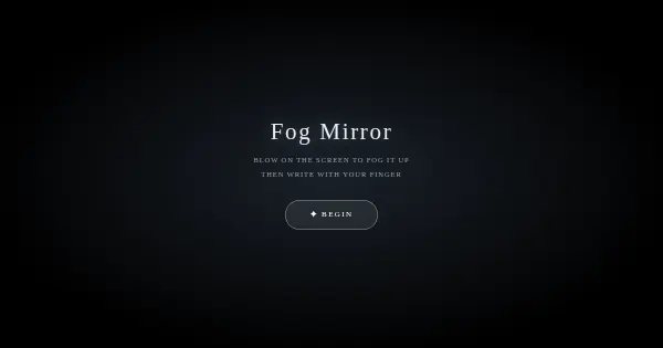 Screenshot of fog mirror