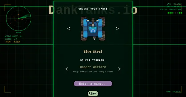 Screenshot of DankTanks.io