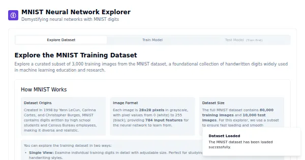 Screenshot of friendly digits explorer