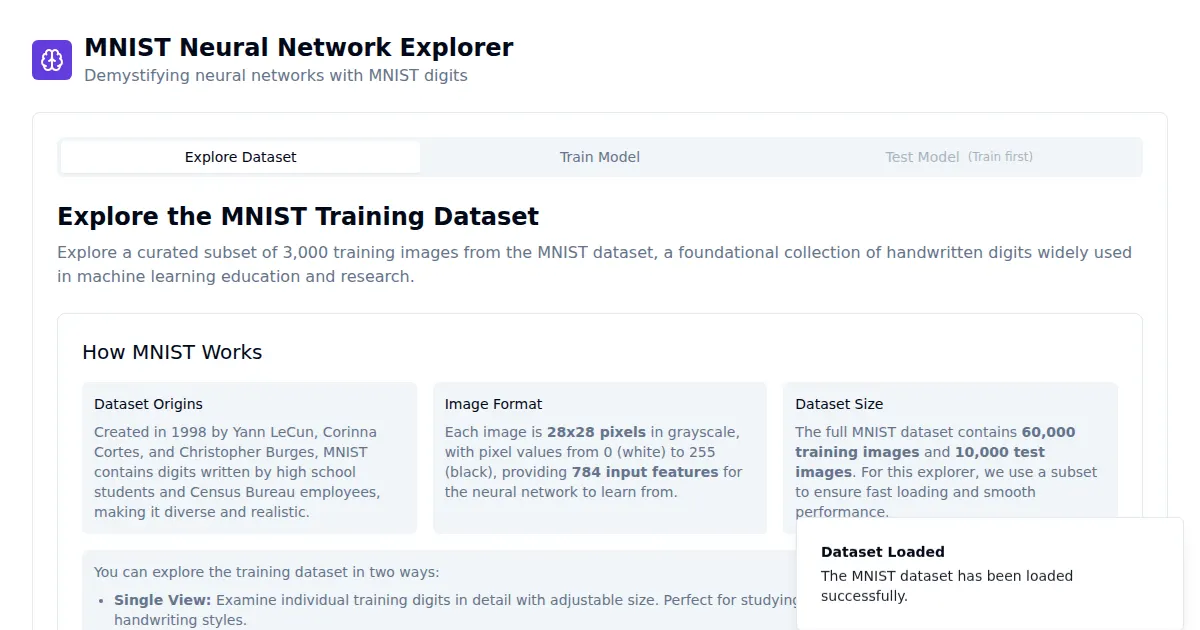 Screenshot of friendly digits explorer