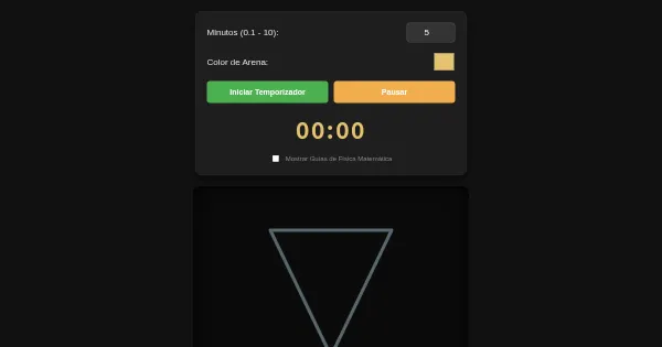Screenshot of Hourglass Physics Simulator