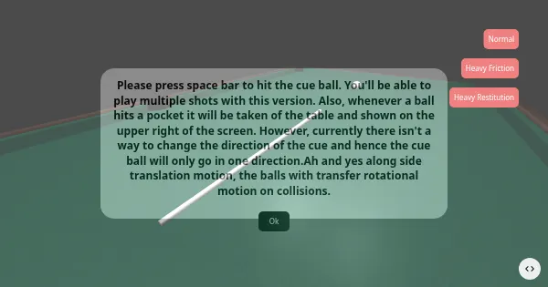 Screenshot of billiards