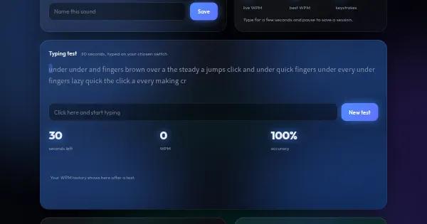 Screenshot of thock
