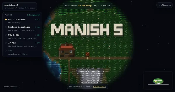 Screenshot of manishh 13.github.io
