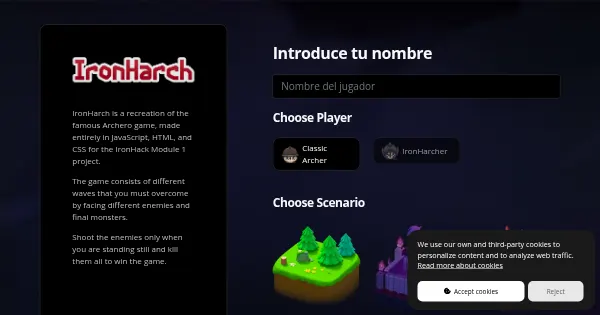 Screenshot of ironharch