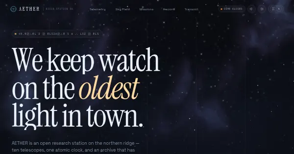 Screenshot of aether