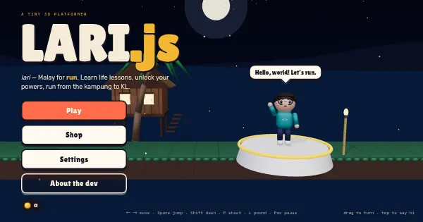 Screenshot of lari js