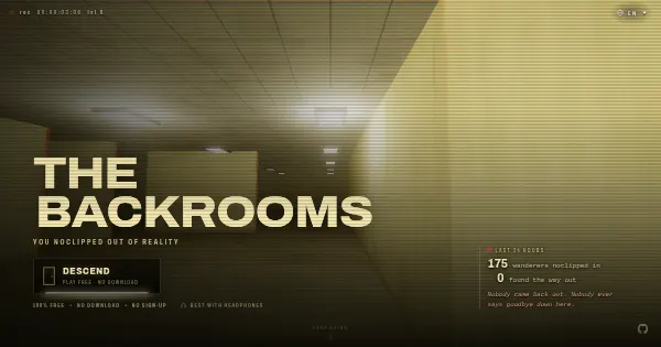 Screenshot of backrooms