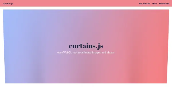 Screenshot of curtainsjs