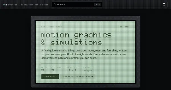 Screenshot of FET WebGPU Motion Graphics and Simulations