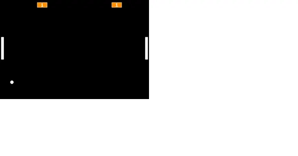 Screenshot of sketch pong