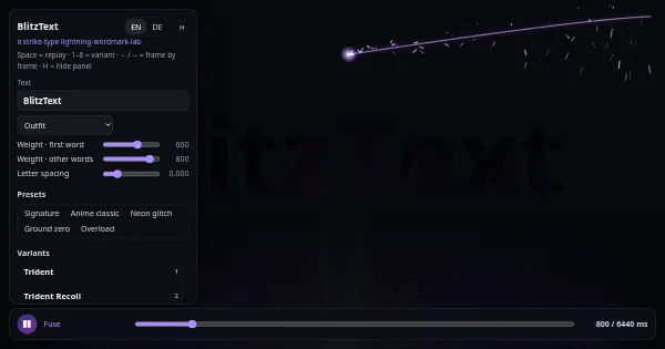 Screenshot of BlitzText