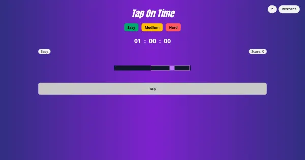 Screenshot of tap on time