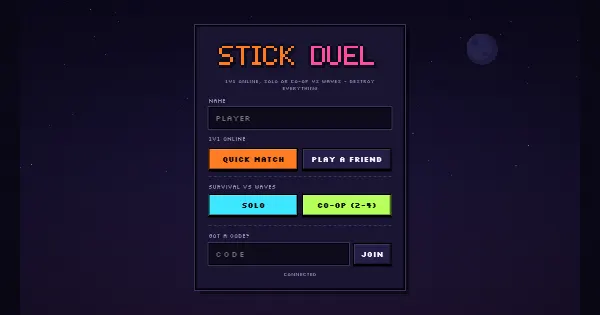 Screenshot of stick duel