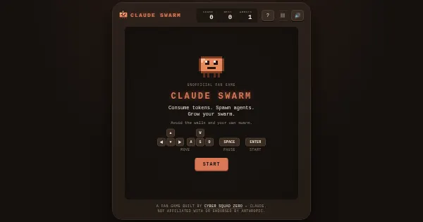 Screenshot of claude swarm