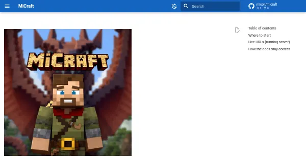 Screenshot of micraft