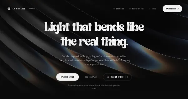Screenshot of LIQUID GLASS