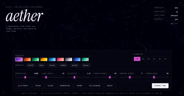 Screenshot of aether