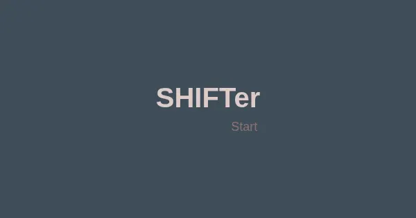 Screenshot of SHIFTer
