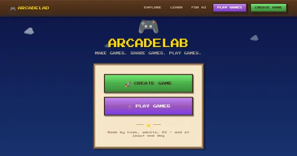 Screenshot of arcadelab