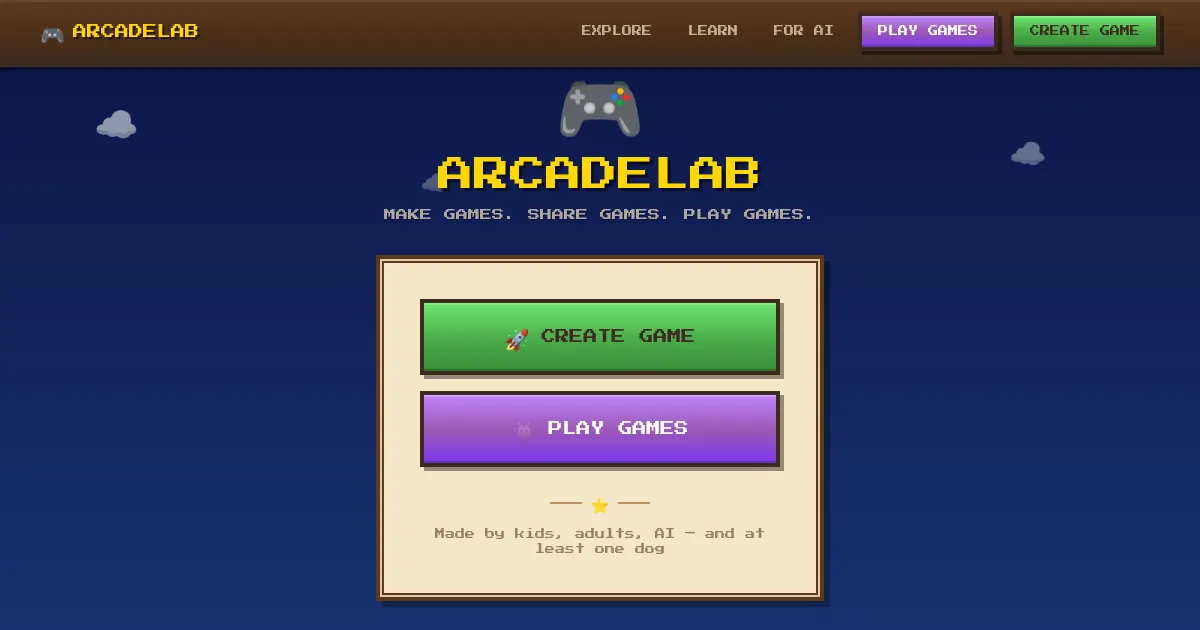 Screenshot of arcadelab