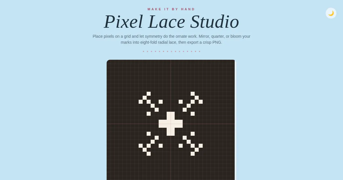 Screenshot of Pixel Lace Studio