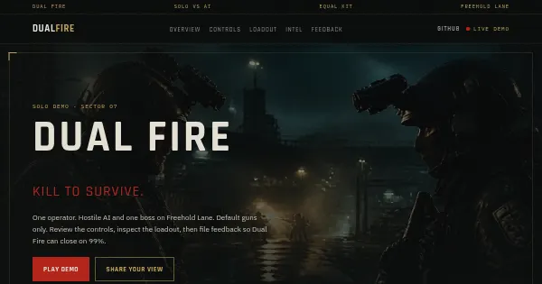 Screenshot of demo multiplayer games