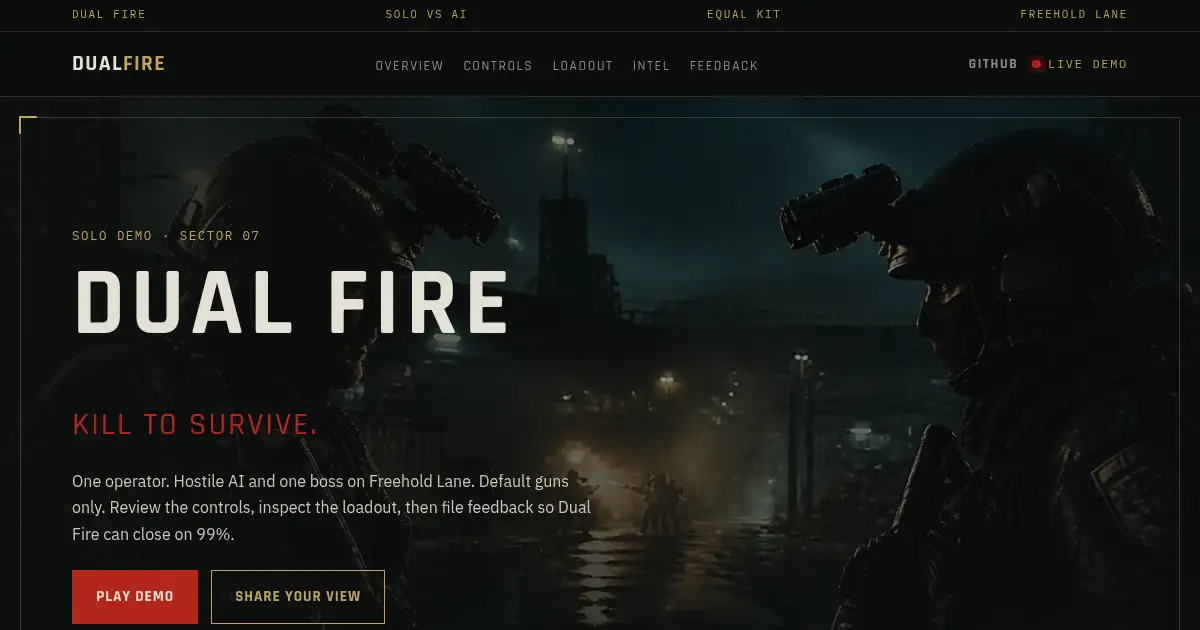 Screenshot of demo multiplayer games