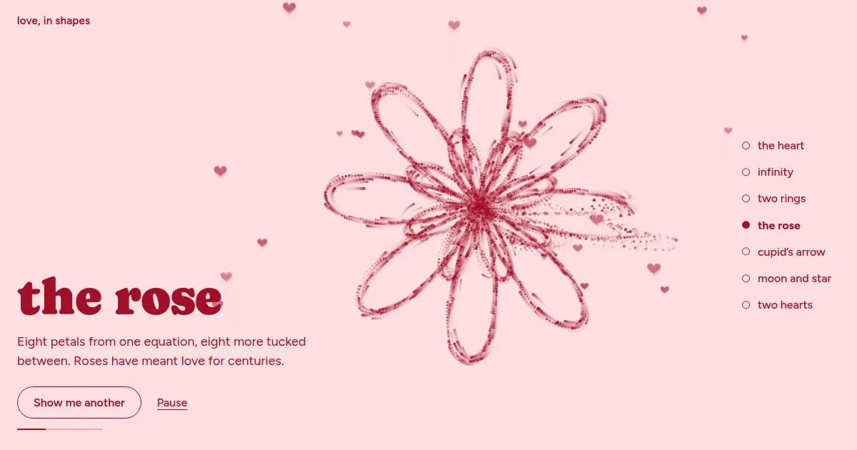 Screenshot of love in shapes