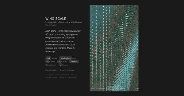 Screenshot of algo art lep scales