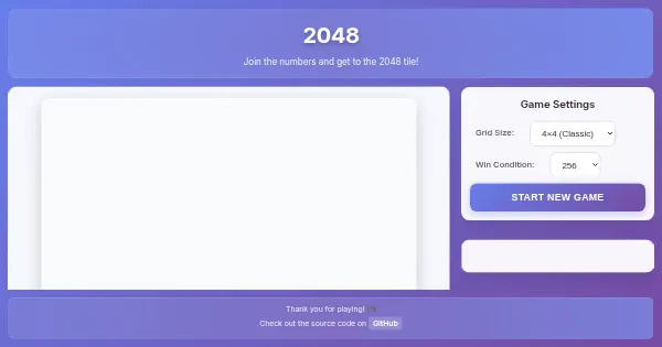 Screenshot of 2048Game