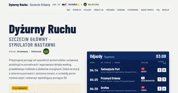 Screenshot of dyzurny ruchu