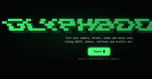 Screenshot of glyphbooth