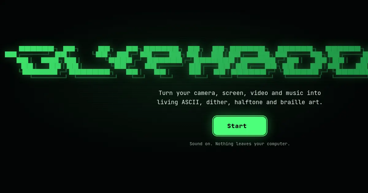 Screenshot of glyphbooth