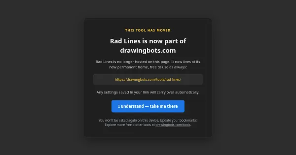 Screenshot of rad lines